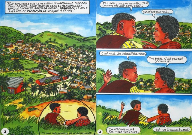 Pages de la bande dessinée « Monzeli »